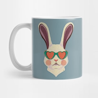 Bunny in Shades - Purple Green Mug